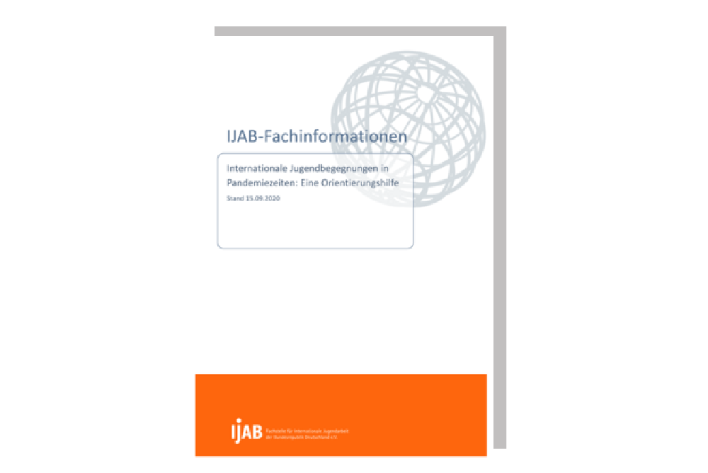 Cover IJAB-Fachinformationen, Internationale Jugendbegegnungen in Pandemiezeiten: Eine Orientierungshilfe
